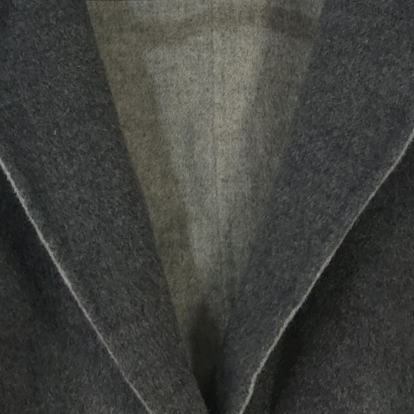 Vintage Cashmere Blend Reversible Blazer Jacket Charcoal And Silver Gray Size L - Picture 4 of 12